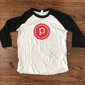 Pure Barre “circle P” shirt.